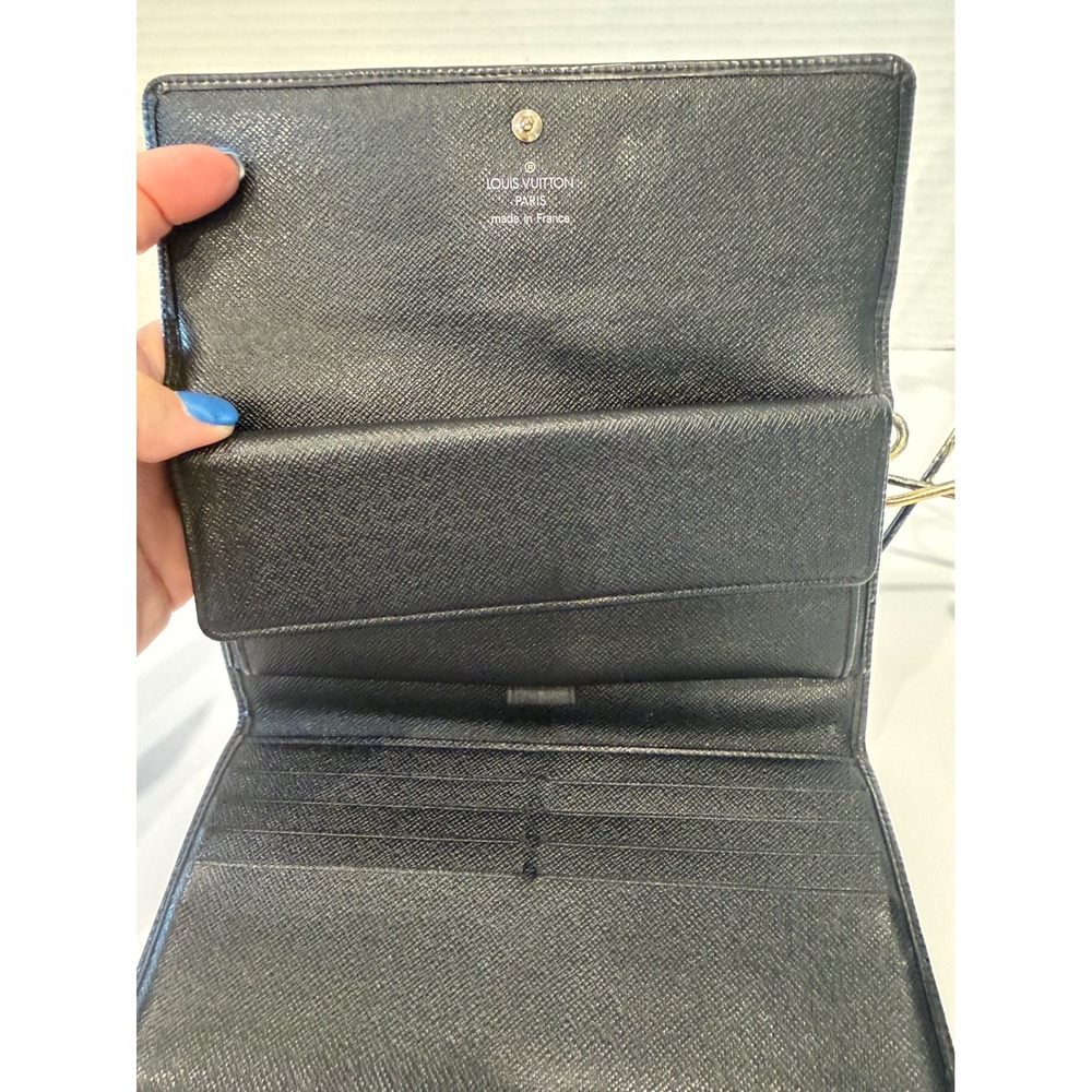 Louis Vuitton Sarah Noir Black Epi Leather‎ Long Flap Wallet - Picture 5 of 11